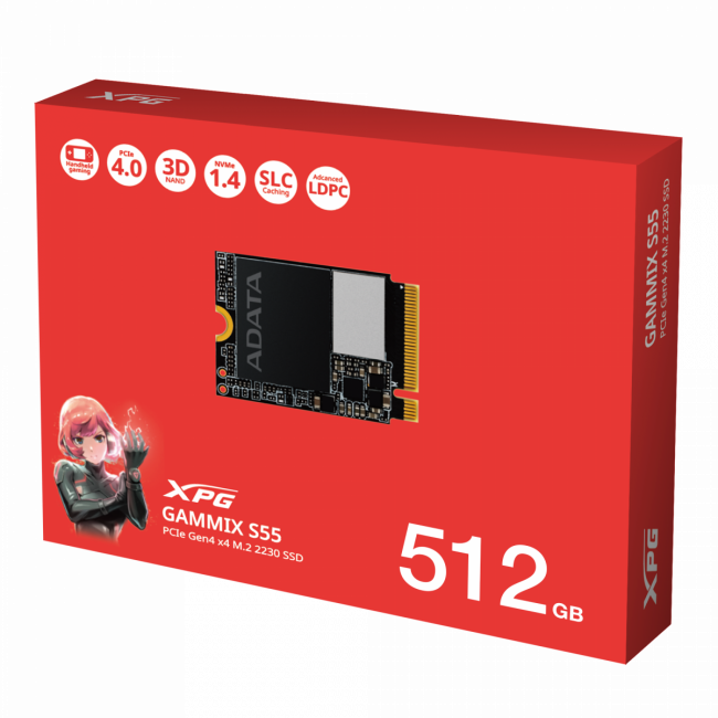 Твердотельный накопитель ADATA SSD GAMMIX S55 SGAMMIXS55-512G-C — для бизнеса и офиса Твердотельный накопитель ADATA SSD GAMMIX S55 SGAMMIXS55-512G-C — для бизнеса и офиса