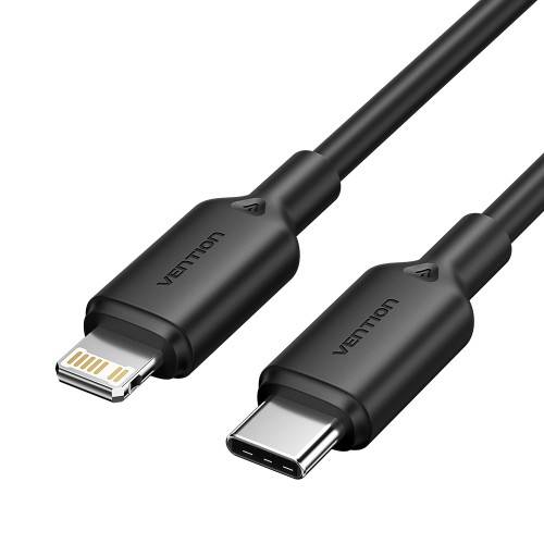 Кабель Vention USB 2.0 CM/Lightning 8M для iPad/iPhone 3A - 1м. Черный Vention LAKBF — для бизнеса и офиса Кабель Vention USB 2.0 CM/Lightning 8M для iPad/iPhone 3A - 1м. Черный Vention LAKBF — для бизнеса и офиса