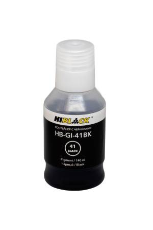 Контейнер с чернилами Hi-Black (HB-GI-41BK) для Canon G1430/2430/3430, BK pigm, 140ml