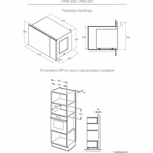 Встраиваемая микроволновая печь Kuppersberg Kuppersberg HMW 651 B — для бизнеса и офиса