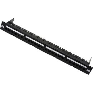 Патч-панель 19" 24хRJ45 UTP 1U cat.6 (Keystone, организатор) ATcom AT2463