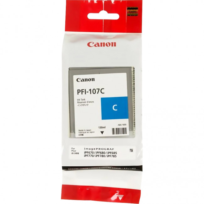 Картридж Canon PFI-107 C (6706B001) — для бизнеса и офиса