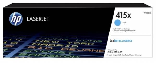 Тонер-картридж 415X для HP LJ M454/MFP M479, 6К (O) голубой W2031X — для бизнеса и офиса