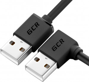 Greenconnect Кабель 1.0m USB 2.0, AM угловой/AM, 28/28 AWG, экран, армированный, морозостойкий, GCR-AUM5M-1.0m Greenconnect USB 2.0 Type-AM - USB 2.0 Type-AM 1м
