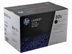 Картридж 80X для HP LJ Pro 400 M401/Pro 400 MFP M425, двойная упаковка (O) черный  CF280XF