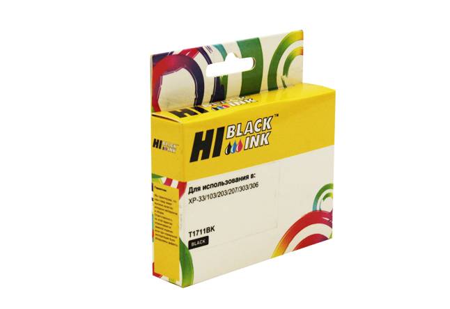 Картридж Hi-Black (HB-T1711) для Epson XP-33/103/203/207/306/406, Bk — для бизнеса и офиса