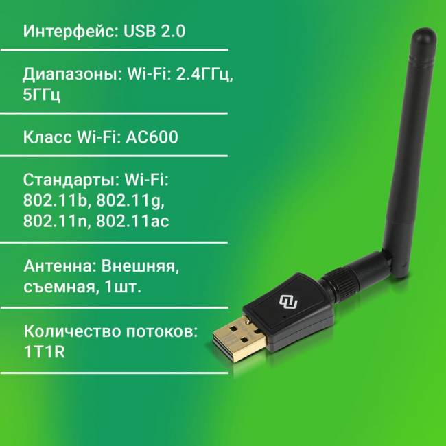 Сетевой адаптер Wi-Fi Digma DWA-AC600E — для бизнеса и офиса