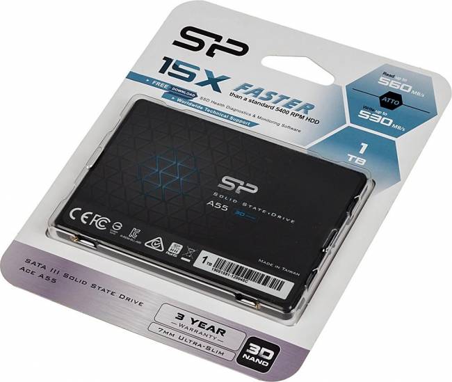 Накопитель SSD Silicon Power SP001TBSS3A55S25 — для бизнеса и офиса
