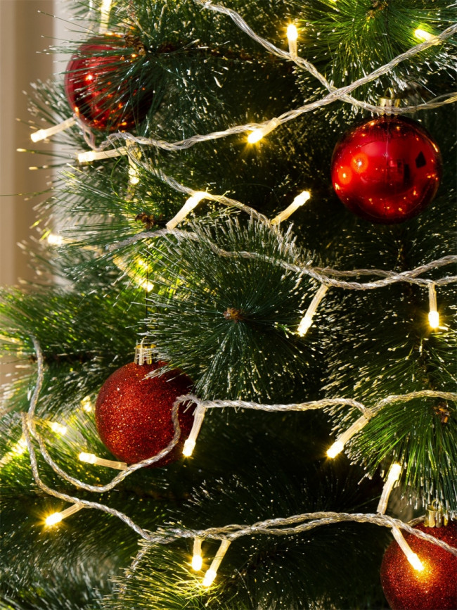 Гирлянда Гирлянда 100LED 220V, 8 режимов, 10 м, нить, белый