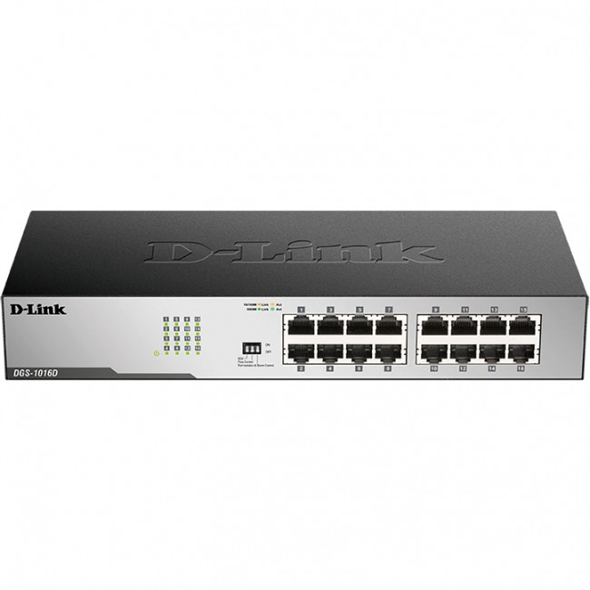 Коммутатор D-Link DGS-1016D/I1A — для бизнеса и офиса Коммутатор D-Link DGS-1016D/I1A — для бизнеса и офиса