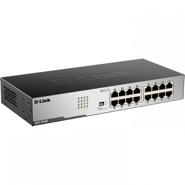 Коммутатор D-Link DGS-1016D/I1A — для бизнеса и офиса Коммутатор D-Link DGS-1016D/I1A — для бизнеса и офиса