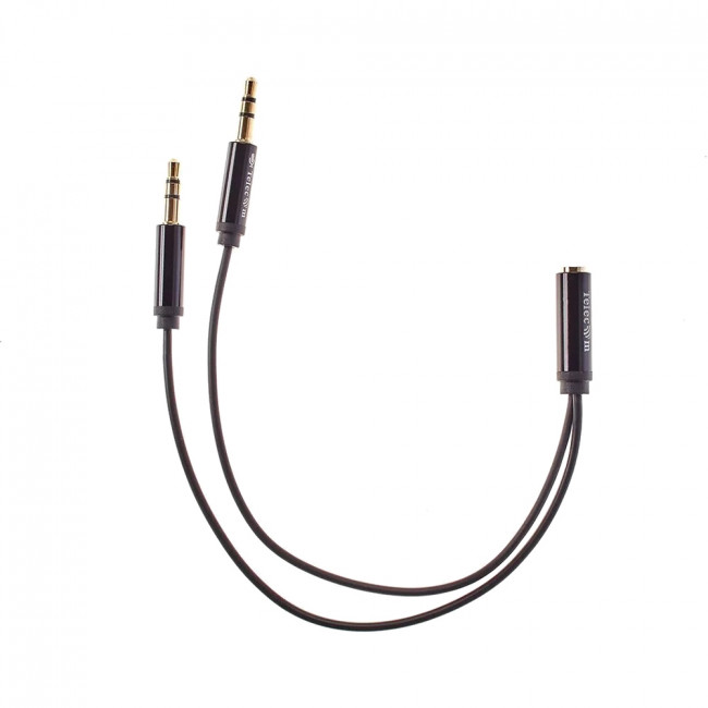 Кабель-адаптер  2*3.5ST(M)/3.5 ST(F), 0.2м, Telecom PRO <TAV205M-0.2M> Адаптер-переходник Telecom Jack 3.5 mm F/2 x Jack 3.5 mm M (TAV205M-0.2M)