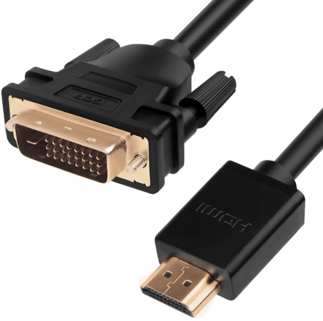 Greenconnect Кабель HDMI-DVI 10.0m черный, OD7.3mm, 28/28 AWG, позолоченные контакты, 19pin AM / 24+1M AM double link, GCR-HD2DVI1-10.0m, тройной экран Greenconnect HDMI—DVI 19M / 25M double link — для бизнеса и офиса Greenconnect Кабель HDMI-DVI 10.0m черный, OD7.3mm, 28/28 AWG, позолоченные контакты, 19pin AM / 24+1M AM double link, GCR-HD2DVI1-10.0m, тройной экран Greenconnect HDMI—DVI 19M / 25M double link — для бизнеса и офиса