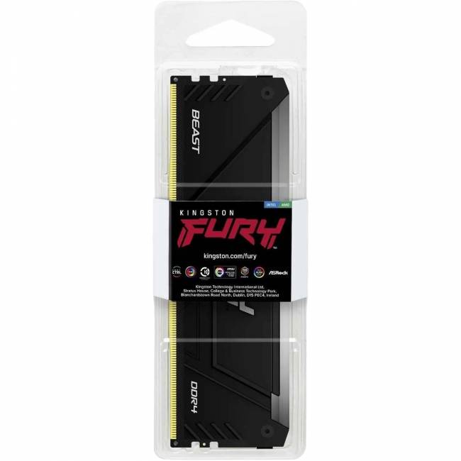 Память оперативная Kingston FURY Beast RGB (KF432C16BB2A/8WP) — для бизнеса и офиса