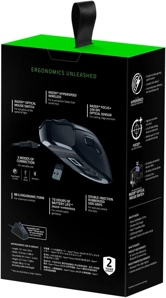 Игровая мышь Razer DeathAdder V2 Pro Razer DeathAdder V2 Pro — для бизнеса и офиса Игровая мышь Razer DeathAdder V2 Pro Razer DeathAdder V2 Pro — для бизнеса и офиса