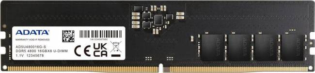 Память DDR5 16GB 4800MHz ADATA AD5U480016G-S — для бизнеса и офиса