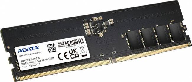 Память DDR5 16GB 4800MHz ADATA AD5U480016G-S — для бизнеса и офиса