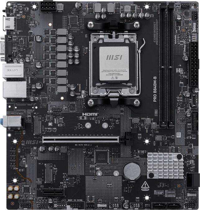 Материнская плата MSI PRO B840M-B — для бизнеса и офиса