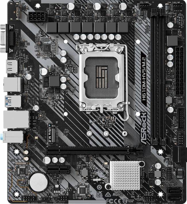 Материнская плата ASRock H610M-HVS/M.2 R2.0 — для бизнеса и офиса