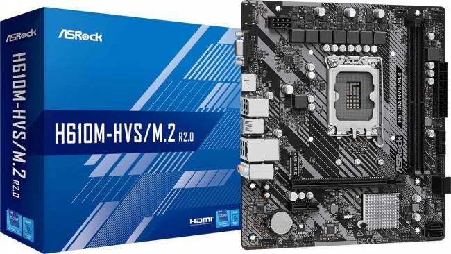 Материнская плата ASRock H610M-HVS/M.2 R2.0 — для бизнеса и офиса