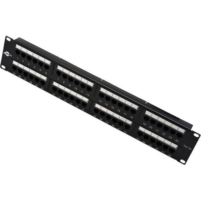 Патч-панель 19" 48хRJ45 UTP 2U cat.5е ATcom AT4852 — для бизнеса и офиса