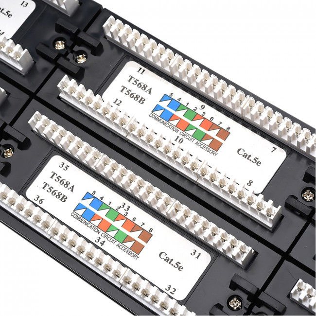 Патч-панель 19" 48хRJ45 UTP 2U cat.5е ATcom AT4852 — для бизнеса и офиса