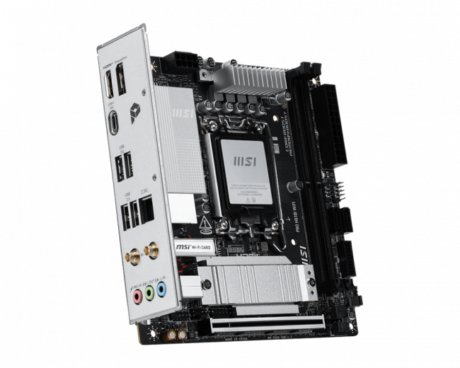 Материнская плата MSI PRO H810I WIFI — для бизнеса и офиса Материнская плата MSI PRO H810I WIFI — для бизнеса и офиса