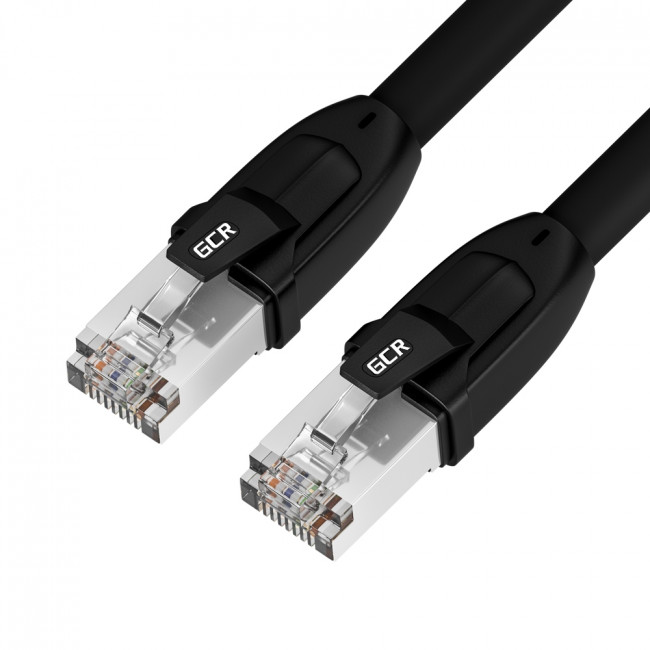 GCR Патч-корд LSZH PROF кат.8 ethernet 0.3m F/FTP, RJ45, CU, 26 AWG, литой, прямой, черный, экранированные коннекторы Greenconnect GCR-52980 — для бизнеса и офиса GCR Патч-корд LSZH PROF кат.8 ethernet 0.3m F/FTP, RJ45, CU, 26 AWG, литой, прямой, черный, экранированные коннекторы Greenconnect GCR-52980 — для бизнеса и офиса