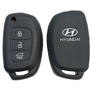 Чехол силиконовый выкидного ключа HYUNDAI 3 кнопки (с лого)