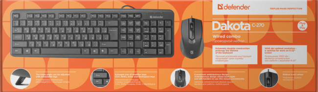 Defender Проводной набор Dakota C-270 RU,черный Defender Dakota C-270