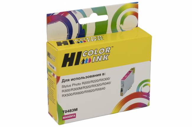 Картридж Hi-Black (HB-T0483) для Epson Stylus Photo R200/R300/RX500/RX600, M — для бизнеса и офиса