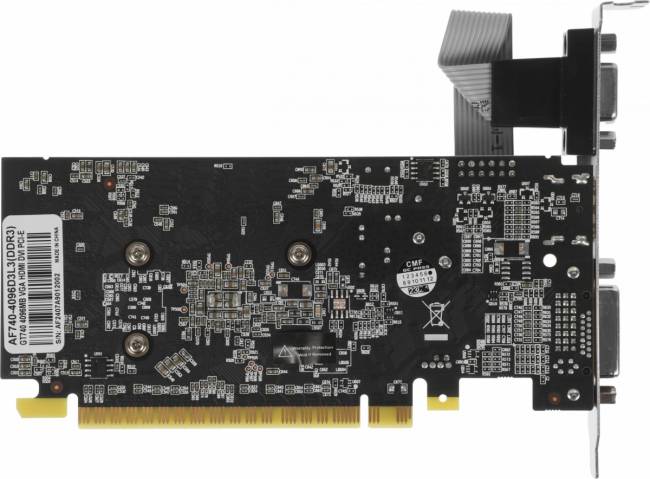 Видеокарта AFOX CORPORATION AF740-4096D3L3 — для бизнеса и офиса