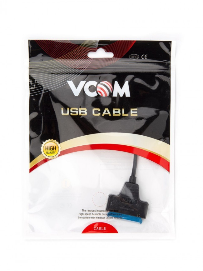 Кабель-адаптер Type-C ---SATA III 2.5", VCOM <CU818> VCOM USB 3.2 Type-C (m) to SATA — для бизнеса и офиса