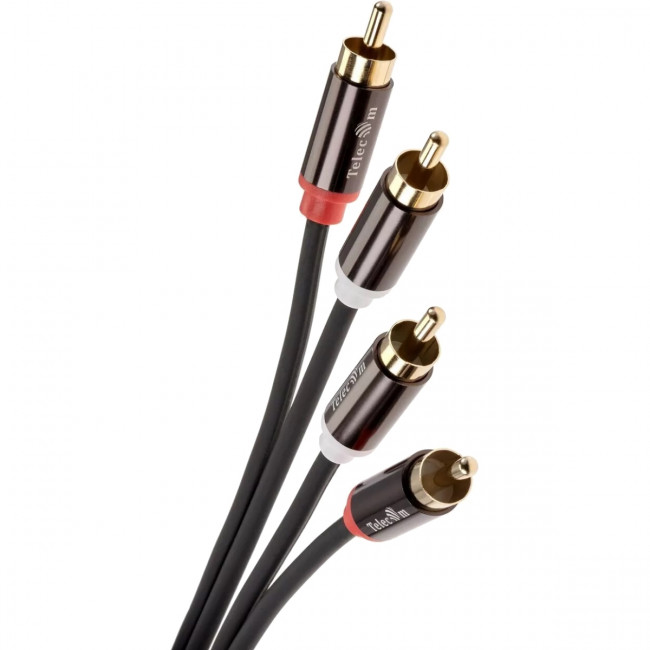 Кабель соединит 2xRCA (M) - 2xRCA (M),1.5m, TelecomPRO <TAV7158M-1.5M> Кабель-переходник Telecom 2 x RCA M/2 x RCA M (TAV7158M-1.5M) — для бизнеса и офиса