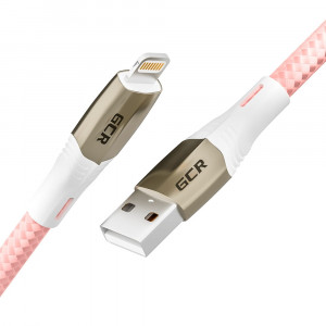 Greenconnect Кабель 1.7m для iPod, iPhone, iPad series MERCEDES, PINK NYLON, супер быстрая зарядка, MFI, GCR-52009 Greenconnect USB 2.0 Type-AM - Lightning (m) 1.7м Greenconnect Кабель 1.7m для iPod, iPhone, iPad series MERCEDES, PINK NYLON, супер быстрая зарядка, MFI, GCR-52009 Greenconnect USB 2.0 Type-AM - Lightning (m) 1.7м