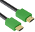 Greenconnect Кабель 0.5m HDMI версия 2.0, HDR 4:2:2, Ultra HD, 4K 60 fps 60Hz/5K*30Hz, 3D, AUDIO, 18.0 Гбит/с, 28/28 AWG, OD7.3mm, тройной экран, черный, зеленые коннекторы, GCR-HM421-0.5m Greenconnect HDMI (m) - HDMI (m) 0.5м