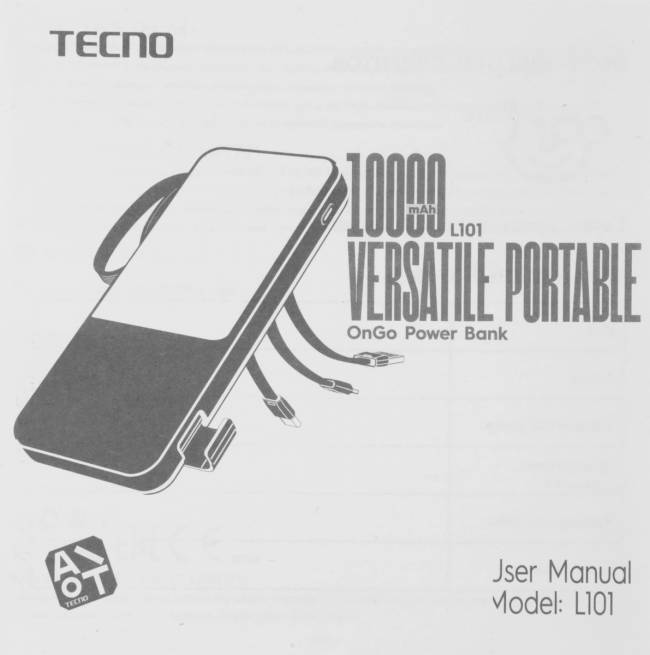 Внешний аккумулятор TECNO OnGO L101 — для бизнеса и офиса Внешний аккумулятор TECNO OnGO L101 — для бизнеса и офиса