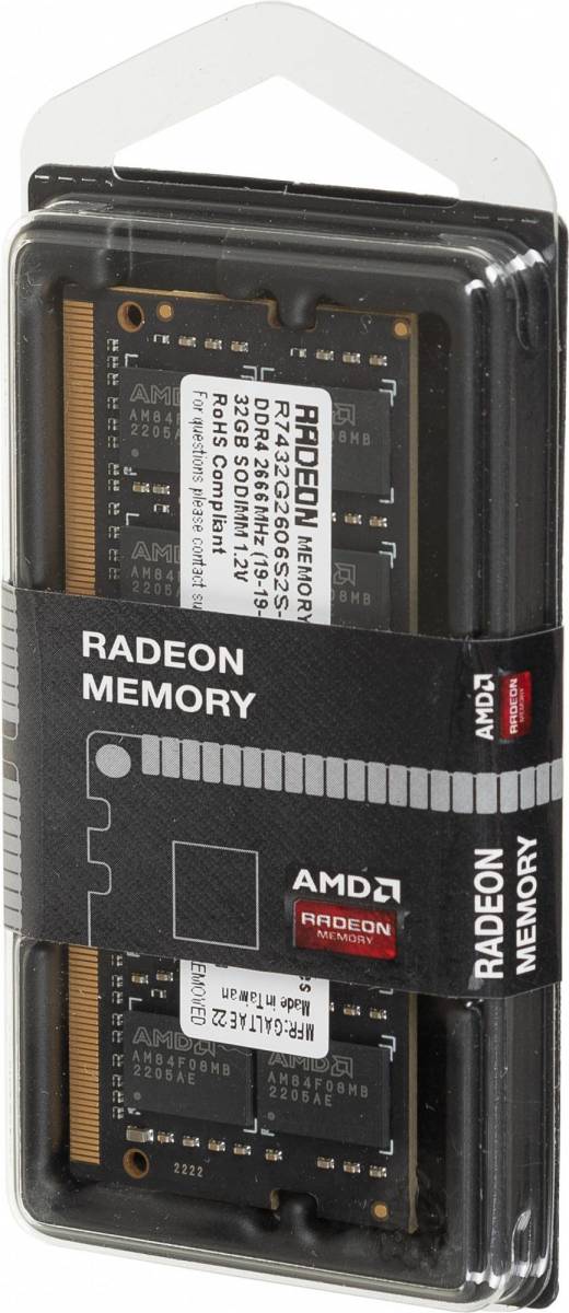 Память DDR4 32Gb 2666MHz AMD R7432G2606S2S-U — для бизнеса и офиса
