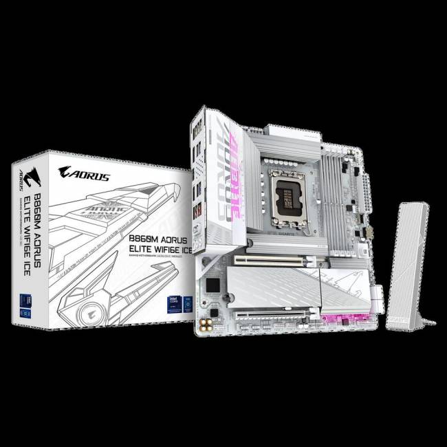 Материнская плата Gigabyte B860M AORUS ELITE WIFI6E ICE — для бизнеса и офиса
