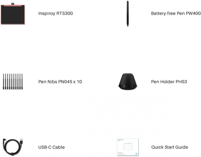 Графический планшет Huion Inspiroy RTS-300 Black Графический планшет Huion Inspiroy RTS-300 Black