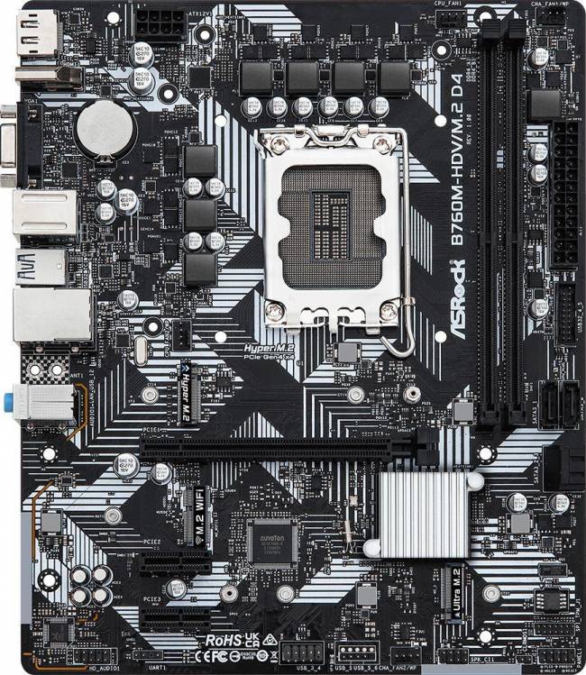 Материнская плата ASRock B760M-HDV/M.2 D4 — для бизнеса и офиса