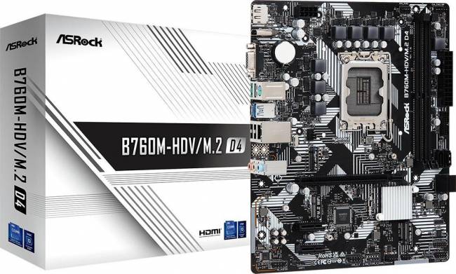 Материнская плата ASRock B760M-HDV/M.2 D4 — для бизнеса и офиса