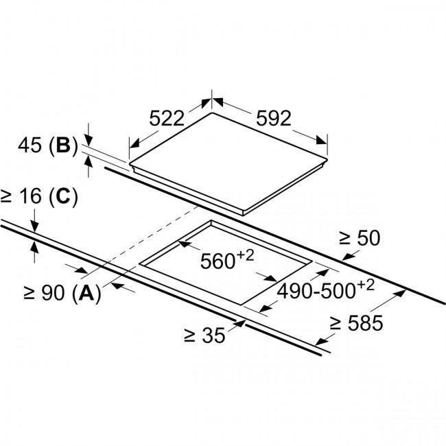 Встраиваемая электрическая панель BOSCH Встраиваемая электрическая варочная панель Bosch PKE611BB2E — для бизнеса и офиса