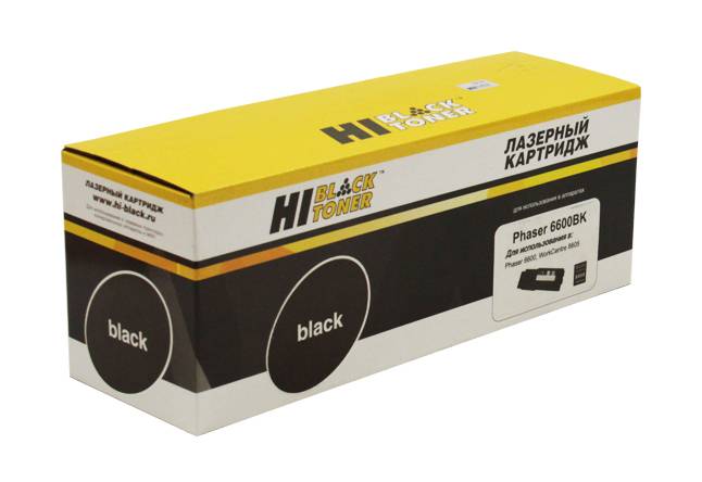 Тонер-картридж Hi-Black (HB-106R02236) для Xerox Phaser 6600/WC 6605, Bk, 8K — для бизнеса и офиса