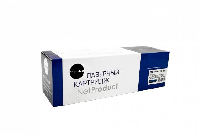 Картридж NetProduct (N-№054H BK) для Canon i-SENSYS LBP621Cw/622/623/ imageCLASS MF642Cdw, Bk, 3,1K — для бизнеса и офиса