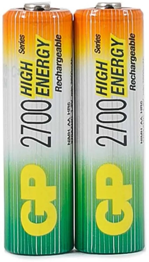 Перезаряжаемые аккумуляторы GP 270AAHC AA, емкость 2650 мАч - 2 шт. в клемшеле GP 270AAHC AA (4891199077746)