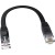 GCR Патч-корд 0.3m PROF плоский прямой кат.7 ethernet, медь, черный, RJ45, T568B, GCR-54145 Greenconnect GCR-54145 кат.7, 0.3 м