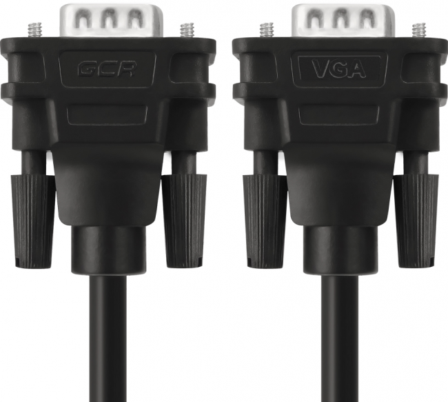 Greenconnect Кабель SVGA 3.0m чёрный, ферритовые кольца, OD8.0mm, 15M / 15M Premium, 28/28 AWG, двойной экран, GCR-50563 Greenconnect VGA (m) - VGA (m) 3м — для бизнеса и офиса