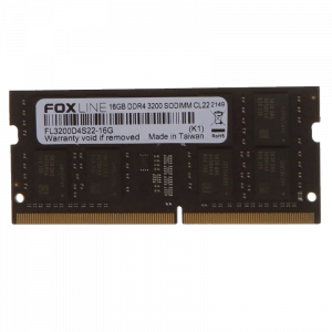 Память оперативная Foxline SODIMM 16GB 3200 DDR4 CL22 (2Gb*8)