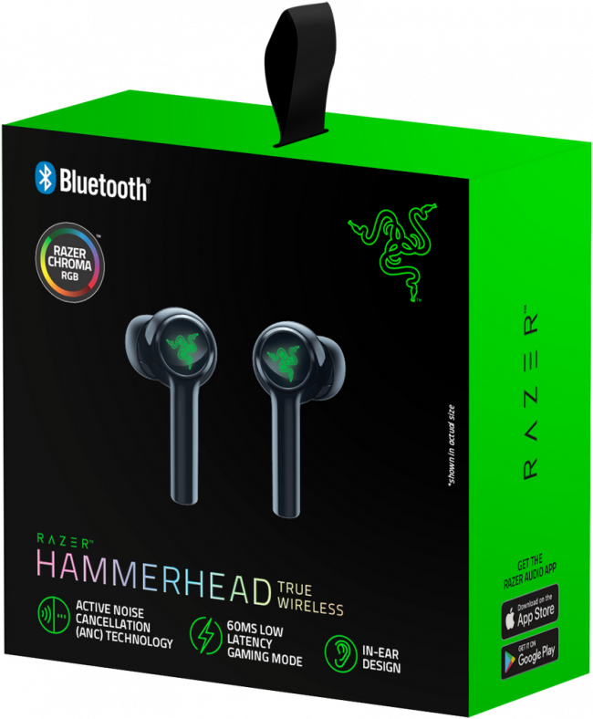 Гарнитура Razer Hammerhead  True Wireless (2021) Razer Hammerhead True Wireless — для бизнеса и офиса